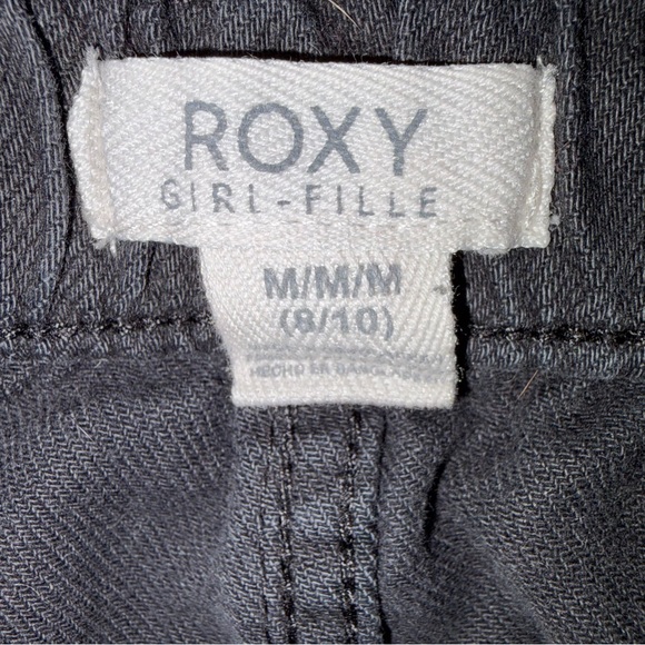 Roxy Girl Graphite Cargo Pants Size M (8/10) 100% Cotton Utility Trousers - Picture 4 of 6